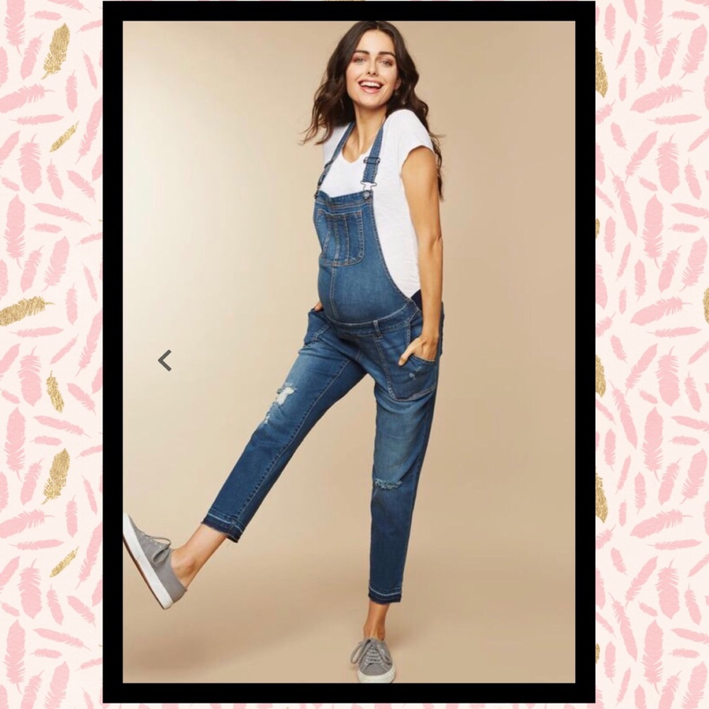 🤰🏼Motherhood maternity Distressed Overalls🤰🏼